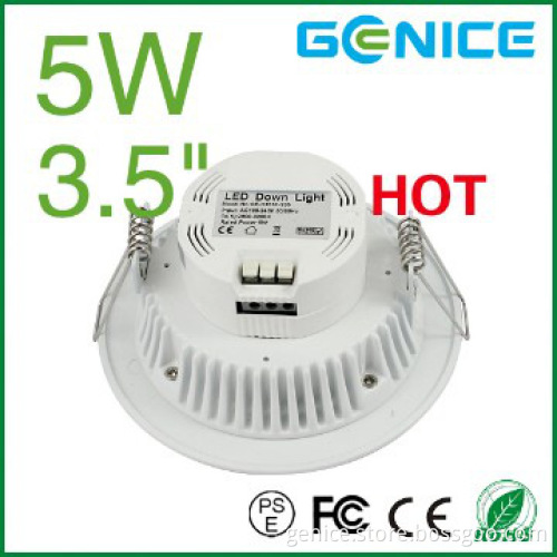 AC100-240V 3.5inch Lifud Non-isolated driver 400lm 5w Led Downlights
